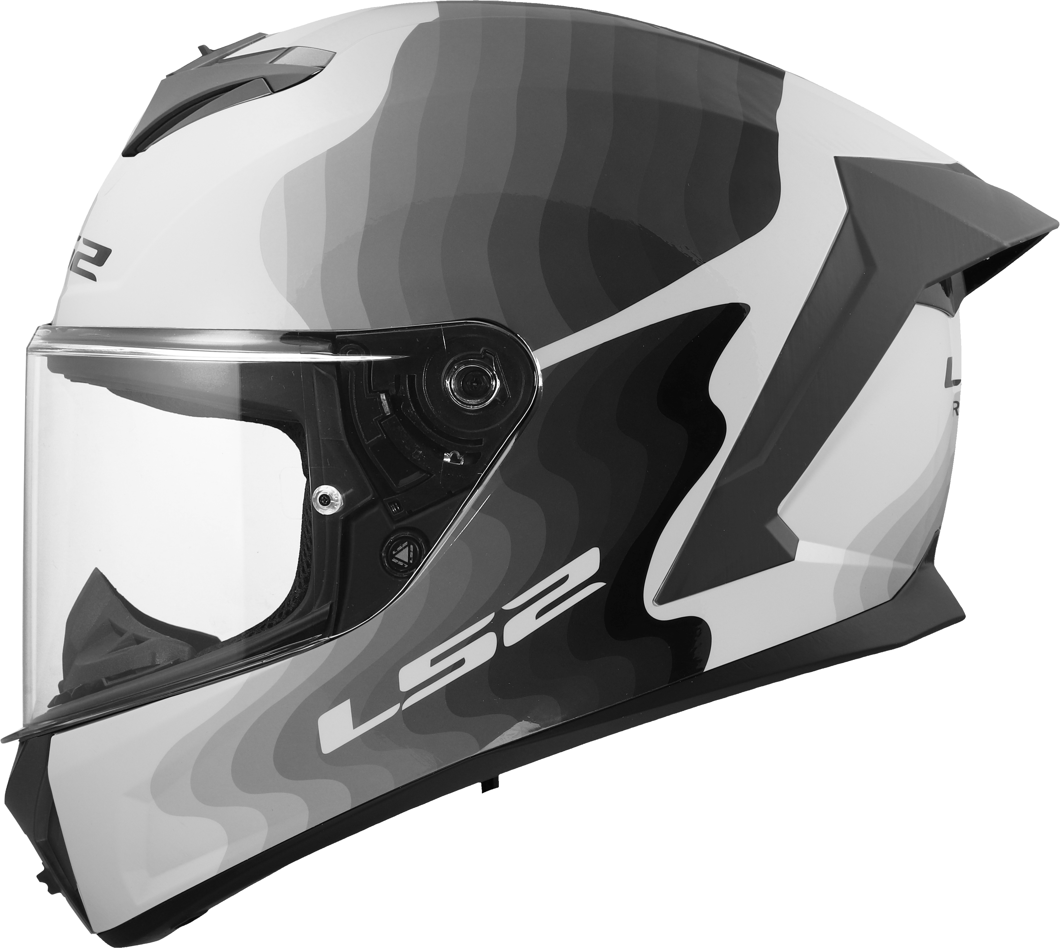LS2 FF820 RAPID III FLOW WHITE GREY  168200302 (2)
